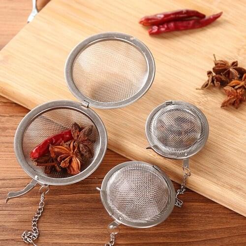 304 Stainless Steel Seasoning Ball Boiled Stew Seasoning Bag Tea Ball Stew Spice Box Tea Filter Marinated Ball kitchen supplies