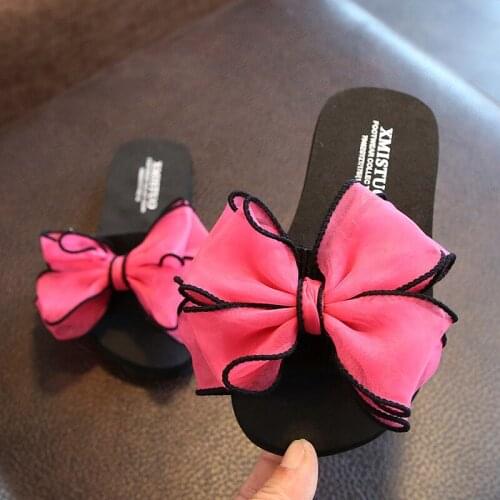 New Girl Beach Shoes Thick Bottom Summer Shoes Girls Slippers Parent-child Shoes Butterfly Flowers Big Sweet Kids Shoes Open Toe