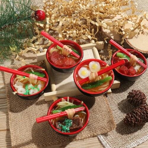 Random 1Pc Chinese Rice Pastry Casserole Noodles Dessert Fake Food Miniature Kitchen Toys for 1/6 Doll Dollhouse Decorations