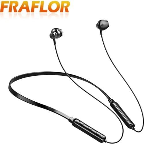Q7 Bluetooth 5.0 Sports Earphone 4D Sound Wireless Headset Neck-hanging 135mAh Large Battery Magnetic Attraction for SmartPhone