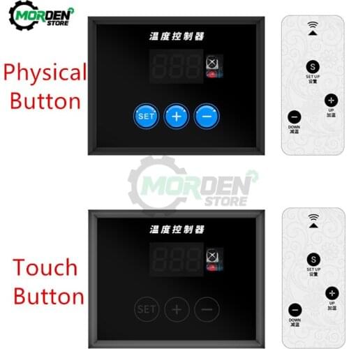 A10S Digital Display Smart Thermostat Temperature Controller 12V NTC Sensor Physical/Touch Button with Infrared Remote Control