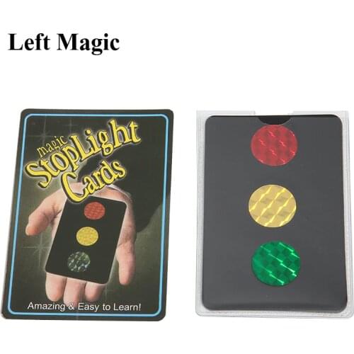 Magic Stoplight Cards Magic Tricks Stage Card Close Up Magic Trick Props Magician Toys For Children Gifts