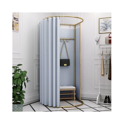 Shopping mall temporary removable fitting room track clothing store landing convenient outdoor changing room display curtain