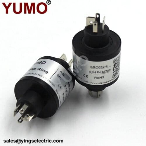 YUMO SRC032-4 32mm 4 Poles PIN Slip Ring Rotary Joint Electrical Rotating Connector