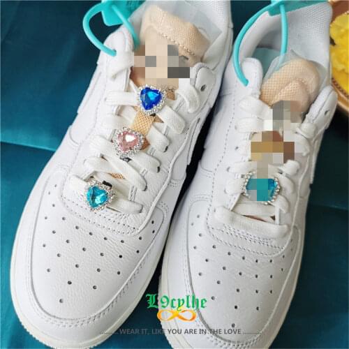 CZ Love Heart Rhinestone Shoe-Buckle For Women Babygirl Sneaker Jewelry Crystal Shoe Fastener Bijoux Femme Shoe Decorations Gift