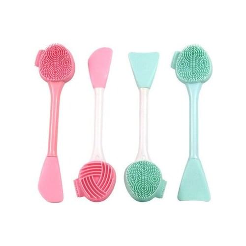 1PC Double Side Silicone Facial Cleansing Brush Soft Hair Face Massage Washing Brush Blackhead Remover Portable Skin Care Tool