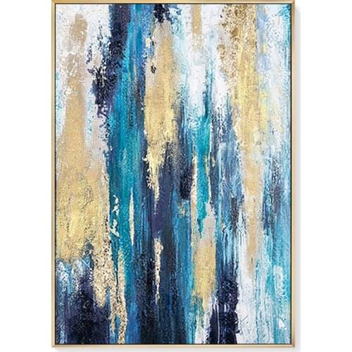 100% Hand Painted Wall Paintings Abstract canvas Oil Painting Modern Gold Oil Painting picture Living Room home Decoration