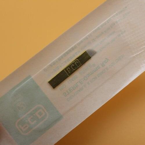 100PCS PCD12 Pin Microblading Needle Permanent Makeup Manual Eyebrow Tattoo Blades For 3D Embroidery Eyebrows Cosmetic Tattoo