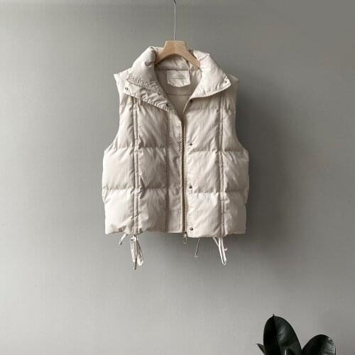 2020 Women Vest Coat Stand Collar Winter Women Thick Cotton Warm Tops Oversized Vest Chaleco Mujer Gilet Casaco Feminino