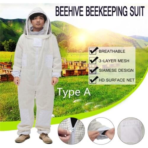 3 Layer Full Body Beekeeping Clothing Veil Hood Hat Clothes Jaket Protective beekeeping suit beekeepers bee suit equipment