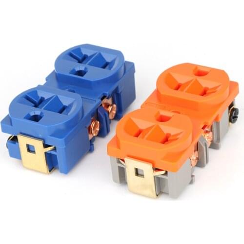 4PCS ISF0010 HIFI US 20A AC Power Receptacle Socket Red copper distributor