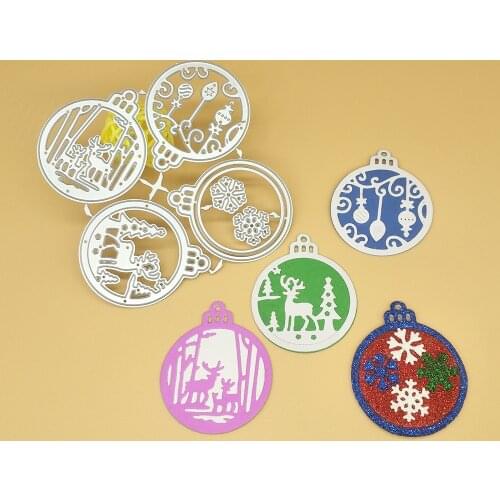 4 types of Christmas keychain ornaments metal cutting knife molds, paper crafts, scrapbooks, photo albums, greeting cards, DIY