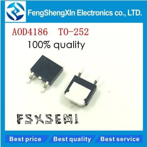 50pcs/lot D4186 AOD4186 TO-252 N-Channel Enhancement Mode Field Effect Transistor