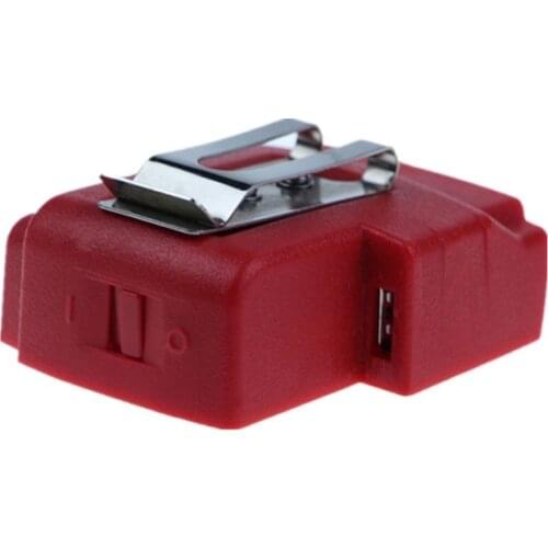 Li-ion Battery Adapter tablet PC Mobile Phone USB Device Charger DC 12V Output Connector For Milwaukee 18V M18 Lithium Battery