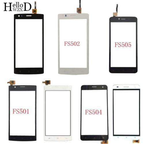 Touch Screen Digitizer Panel For Fly FS501 FS502 FS504 FS505 TouchScreen Front Glass Lens Sensor Touch Screen 3M Glue Wipes