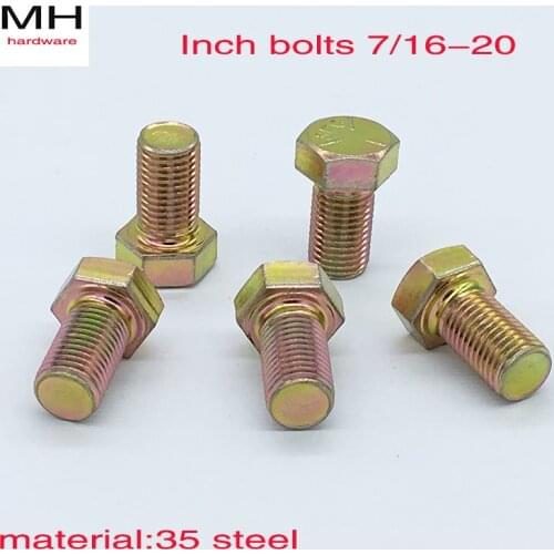 Inch bolts 7/16-20 length 19mm 25mm