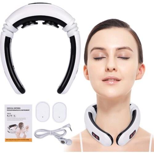Electric Neck Massager & Pulse Back 6 Modes Power Control Far Infrared Heating Pain Relief Tool Health Care Relaxation Machine