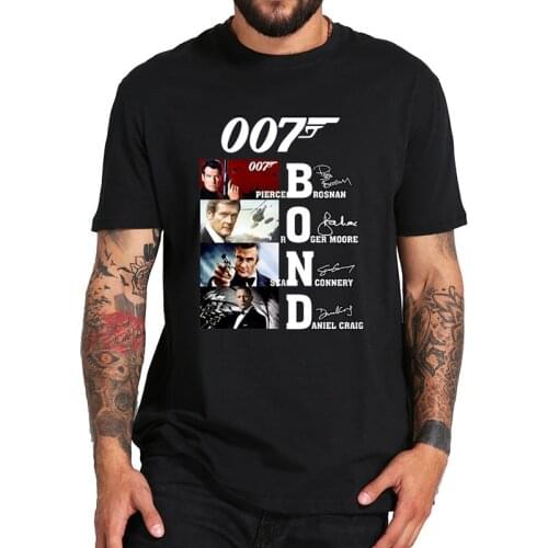 James 007 Tshirt Movie Bond T Shirt 3D print fashion casual Short Sleeve Summer Tops Tee Homme High Quality oversize t-shirts