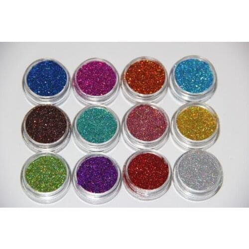 Assorted Colors Nail Art Extra Fine Glitter Powder Dust For UV Gel Polish