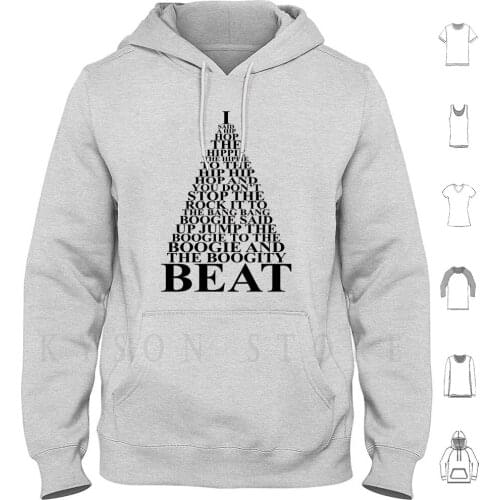 Hippity Hop Hoodies Long Sleeve Rap Retro Hip Hop Wedding Old Oldskool Skool School Rappers Delight Rapper