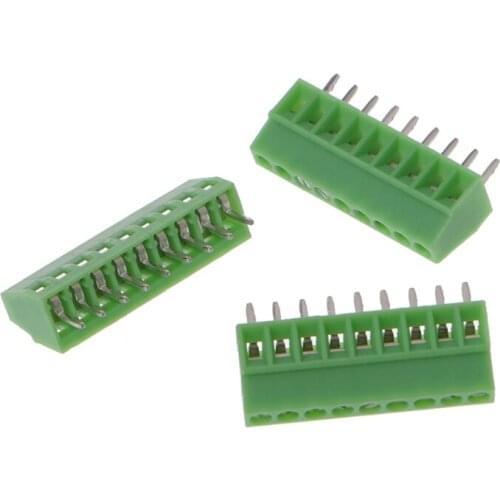 AXYC 10 Pcs 2Pin-10Pin Screw PCB Mounted Terminal Blocks Connector 2.54mm Pitch