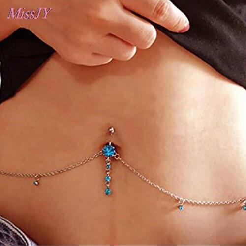 1Pc 4 Styles Fashion Surgical Steel Belly Button Waist Chain Navel Piercing Ring Body Jewelry
