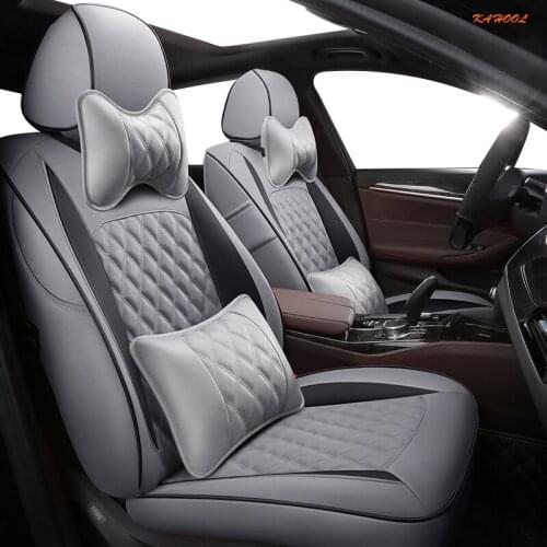 KAHOOL Custom Leather car seat cover For Volkswagen Passat Beetle Tuareg Tiguan Phaeton VW R36 Eos MAGOTAN Scirocco seat cars