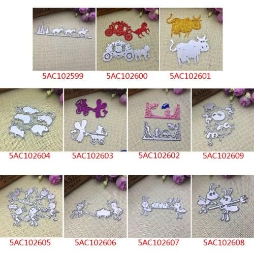 4XFA Carriage Metal Cutting Dies Stencil Scrapbooking DIY Album Stamp Paper Card Embossing Decor Craft