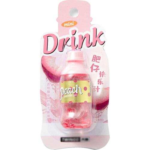 Cute Mini Soda Bottle Correction Tape Creative Lemon Peach Cola Correction Tape School Student Altered Tape Corrector Stationery