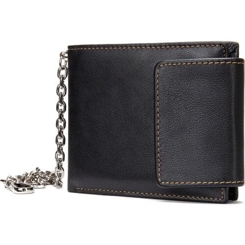 Genuine Cow leather Male Wallet Mens Purse Small RFID Leather Perse Mini Card Holder Storage Walet Bag Hasp Coin Purse