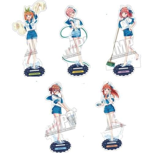 Anime The Quintessential Quintuplets Nakano Ichika Miku Acrylic Stand Figure Model Plate Cosplay Desk Decor Navy Uniform Series