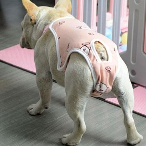 Pet Dog Clothes Underwear Physiological Pants Female Sanitary Panties Shorts Puppy Diaper Strap Briefs Bulldog Pug