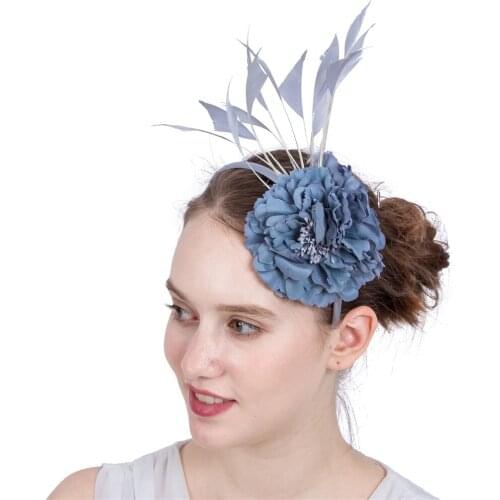 Silk Flower Artificial Flower Headband Artificial Flower Wedding Fascinator Hair Band Clips Millinery Decoration Wreaths SYF170