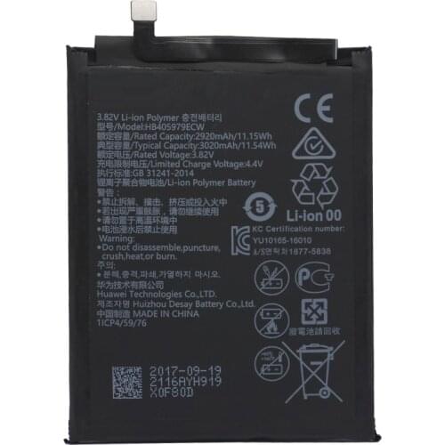 Replacement Phone Battery HB405979ECW For Huawei NOVA CAZ-AL10 CAZ-TL00 6S 2920mAh