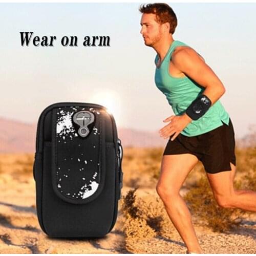 Sports Running Armband Bag Outdoor Gym Arm Waterproof Band Case Cover 6.5 Inch Mobile Phone Arm Bag