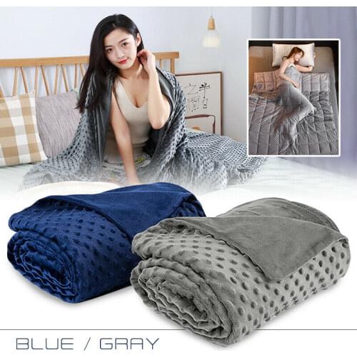 Weighted Blanket Cover Zip Velvet Bubble Duvet Quilt Soft Breathable Sleep Blanket Covers Comfortable Heavy Blanket Cover