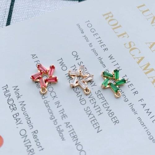 DIY jewelry accessories gorgeous diamond-studded five-pointed star pendant earrings necklace jewelry accessories materials