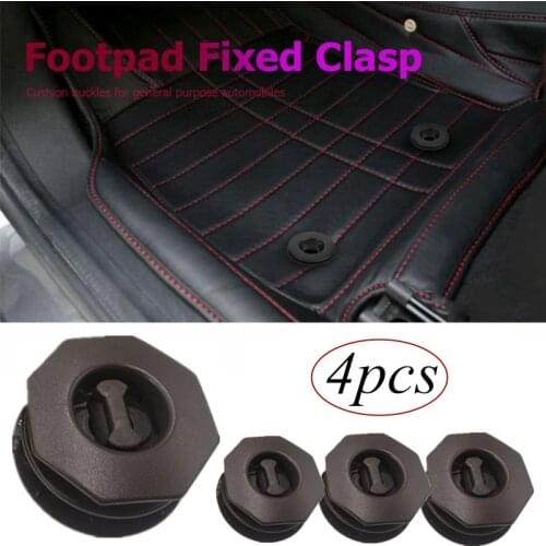 4 Pieces Car Fastener Floor Mat Buckle Anti skid Pad Fastener Car Fastener Clips Skid Resistant Carpet Fixed Clamp For Car Tools