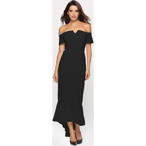 Fashion solid color splicing dress woman no back wrapped chest long dress deep V collar sexy party dress casual dress vestidos