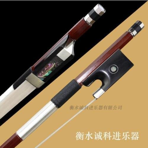 1 pc Brazil wood 4/4 violin bow octagon stick bow nickel silver mounted Siberia horsetail double paris eye frog