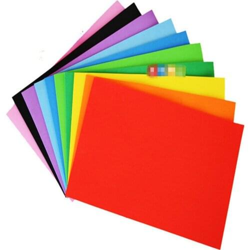 10pcs/lot DIY Sponge Foam Paper Sheets 1MM Thick Multicolor Fold Scrapbooking Paper Craft Punch Foam School Handmade Project