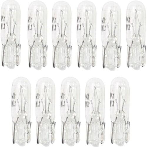 100PCS T5 286 Bulb Basic Miniature Bulb for License Plate Light Side Marker Automotive Interior Dashboard Dome Light