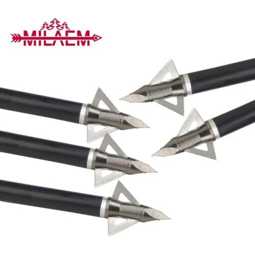 3/6pcs 100Gr Archery Blade Arrowhead Target Point Stainless Steel DIY Compound Recurve Bow Shooting Hunting Arrow Accessories