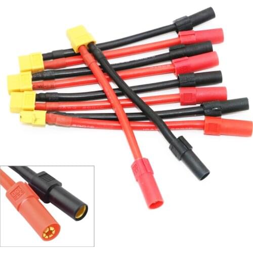 5pcs/lot XT60 to AS150 XT150 Adapter Cable for S1000 S900 S1000+ XT90 Turnigy Zenmuse