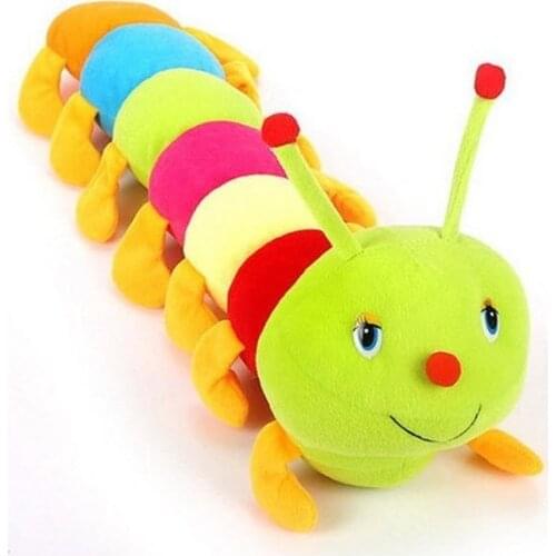 50cm Colorful cartoon toy caterpillar Soft plush toys Stuffed lovely caterpillar doll Birthday gift for children