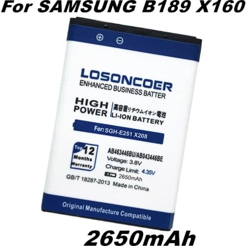 LOSONCOER AB463446BU For Samsung SGH E251 E258 E350 E428 E500 E900 E908 M620 C512 X208 1258 1250 C3300K B189 B309 X160 Battery