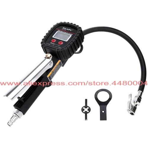 Car tire pressure gauge digital pressure gauge air pump, portable air pump pressure gauge auto parts