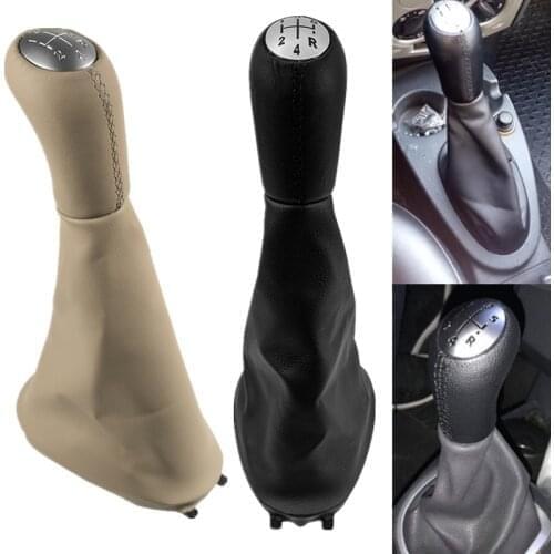 Car Styling Leather Gear Shift Knob Pens Gaiter Boot Cover Case For Renault Clio 2 II Clio 3 III Megane 2 II Scenic II Kangoo