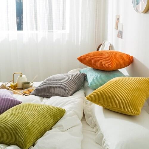Corduroy Sofa Cushion Cover 50x70/65x65/60x80/70x70/80x80cm Decorative Throw Pillow Case Home Hotel Office Pillow Cover