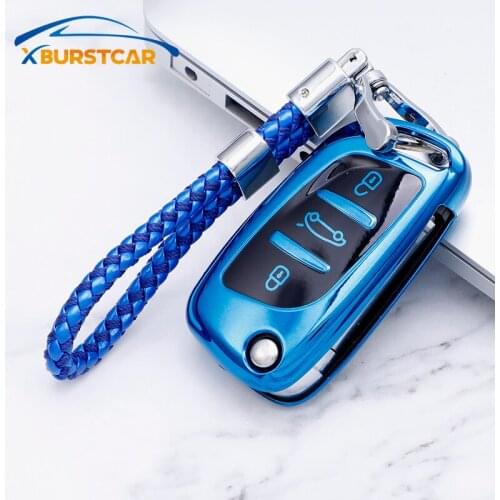 Car Key Case Cover Bag Shell Keychain Accessories for Peugeot 107 207 306 307 407 308 607 For Citroen C2 C3 C4 C5 C6 C8 DS4